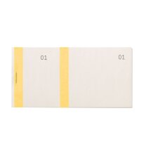 Bloc 100 tickets vendeurs jaune Exacompta - double numérotage - 6 x 13,5 cm