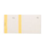 Bloc 100 tickets vendeurs jaune Exacompta - double numérotage - 6 x 13,5 cm