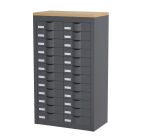Comptoir 2 colonnes 24 tiroirs H 106,5 cm Paperflow