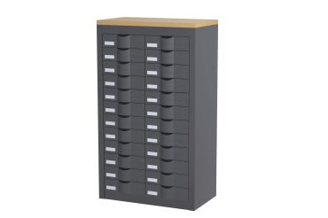 Comptoir 2 colonnes 24 tiroirs H 106,5 cm Paperflow