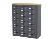 Comptoir 3 colonnes 36 tiroirs H 106,5 cm Paperflow