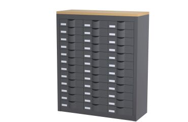Comptoir 3 colonnes 36 tiroirs H 106,5 cm Paperflow