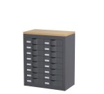Module 2 colonnes 16 tiroirs H 75 cm Paperflow