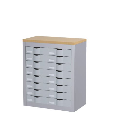 Module 2 colonnes 16 tiroirs H 75 cm Paperflow