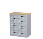 Module 2 colonnes 16 tiroirs H 75 cm Paperflow
