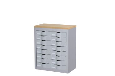 Module 2 colonnes 16 tiroirs H 75 cm Paperflow