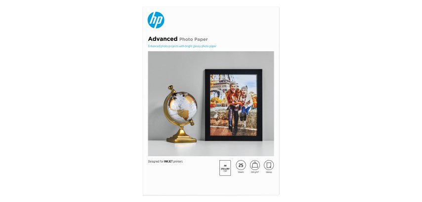 Papier photo glacé HP Advanced A4 250 g - 25 feuilles