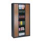 Armario de oficina metálico desmontable Armonía Alt. 220 x An. 120 cm Antracita Puertas persiana Madera 