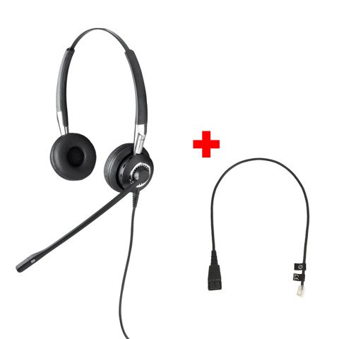 Auriculares con cable Jabra Biz2400 II biaurales + cable QD 0,5mm