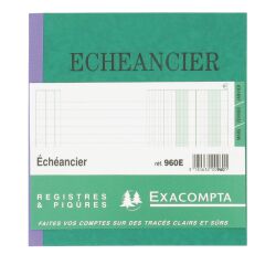 Registre piqûre échéancier 2 colonnes Exacompta 960
