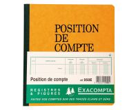 Registre piqûre position de compte Exacompta 950