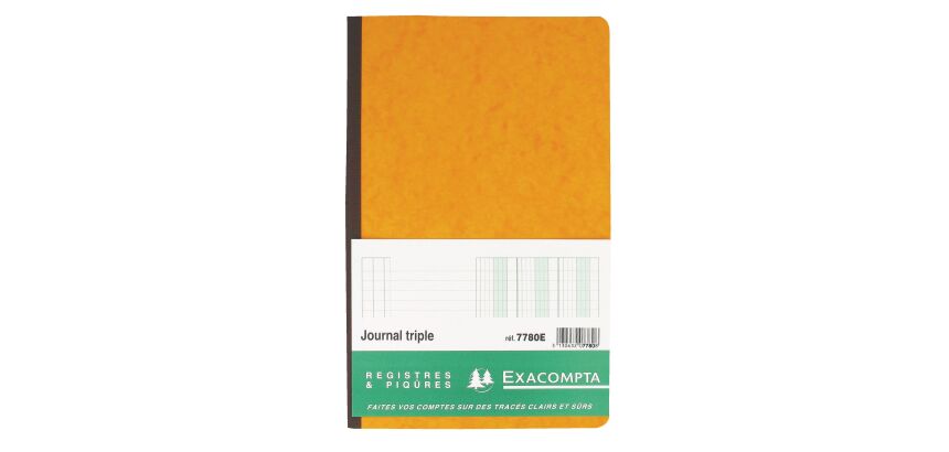 Registre piqûre journal 3 colonnes Exacompta 7780