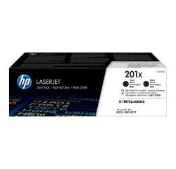 HP 201X (CF400XD) Pack 2 tóneres originales negro