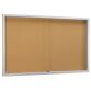 Information board with sliding doors for 12 sheets A4 cork