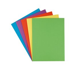 Chemise coin papier double poches Exacompta A4 dossier 210 g couleurs assorties - Paquet de 25