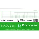 Registre piqûre 8 colonnes Exacompta 4080