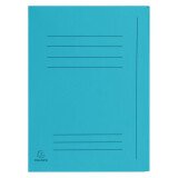 Pack of 50 folders 3 flaps without elastic - light blue