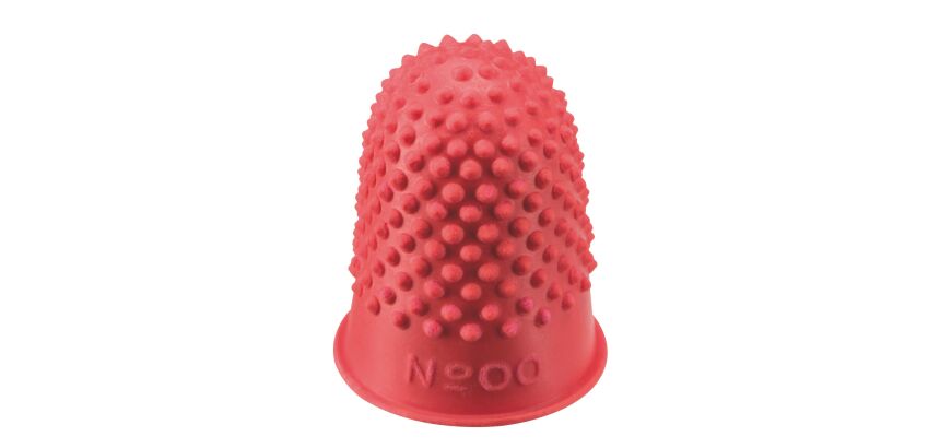 Doigtiers caoutchouc 15 mm n° 00 rouge - Sachet de 12