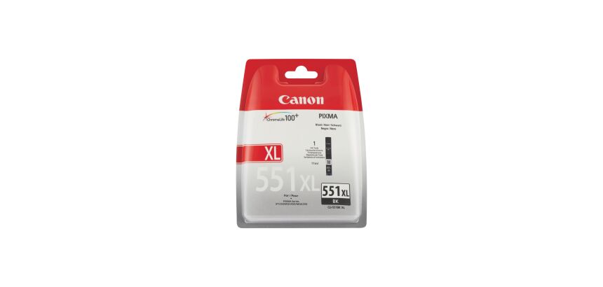 Cartouche Canon CLI551BXL haute capacité noire pour imprimante jet d'encre