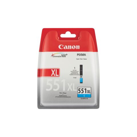Canon CLI-551C XL cartucho original cian de alta capacidad (680 páginas)