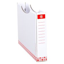 Etui de classement carton Bruneau dos 5 cm rouge