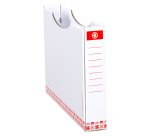 Etui de classement carton Bruneau dos 5 cm rouge