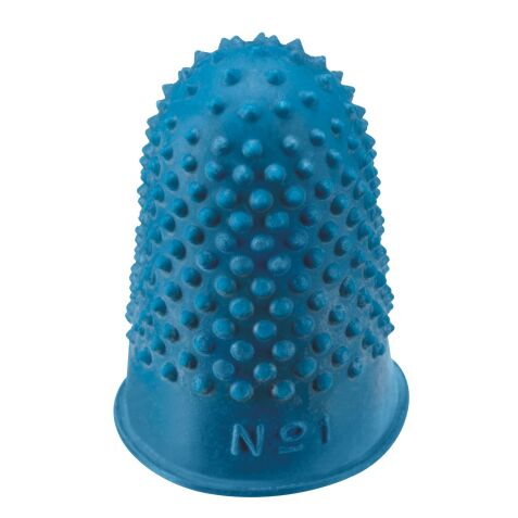 Vingerhoed rubber 17 mm n° 1 blauw - Zakje van 12