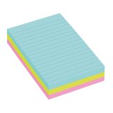 Lined notes assorted Miami colours Super Sticky Post-it 101 x 152 mm - block of 90 notes