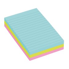 Linierte Zettel sortierte Miami Farben Super Sticky Post-it 101 x 152 mm - Block von 90 Zettel