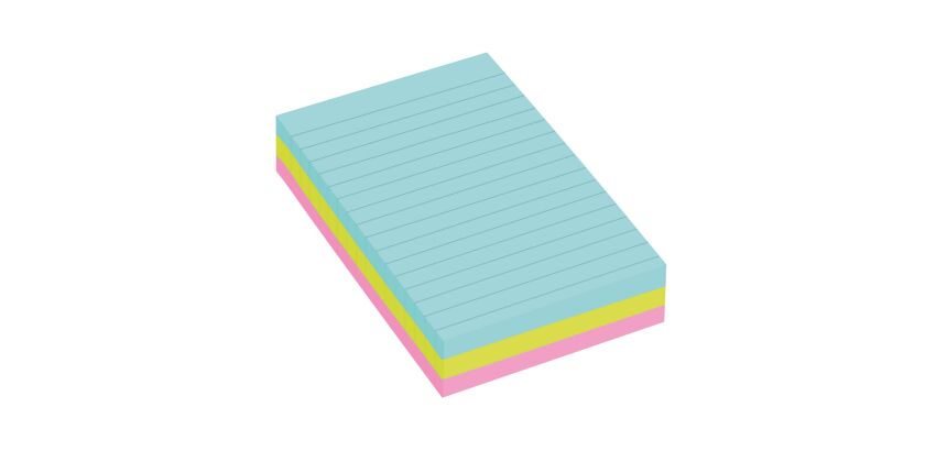 Notes lignées couleurs Miami Super Sticky Post-it 101 x 152 mm assortis - bloc de 90 feuilles