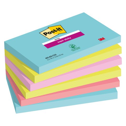 Notas adhesivas Miami Supersticky Post-it 76 x 127 mm