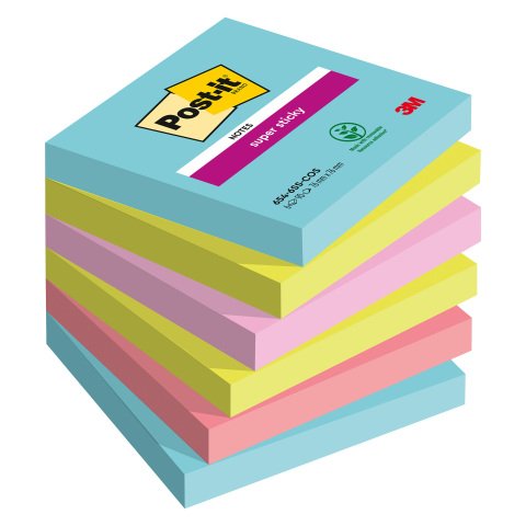 Notas adhesivas Miami Supersticky Post-it 76 x 76 mm