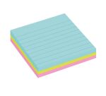 Notes lignées couleurs Miami Super Sticky Post-it 101 x 101 mm assortis - bloc de 70 feuilles