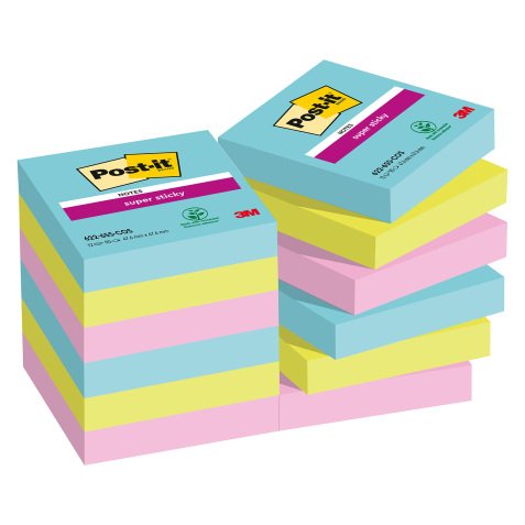 Notes couleurs Cosmic Super Sticky Post-it 46,7 x 46,7 mm - Bloc de 90 feuilles