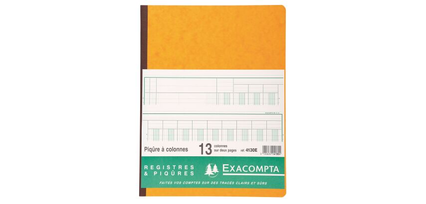 Registre 13 colonnes Exacompta 4130E, 25 x 32 cm 80 pages