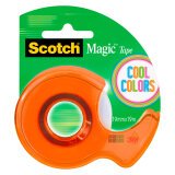 Dévidoir adhésif Cool Colors Scotch avec rouleau - Largeur 19 mm x longueur 19 m