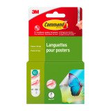 Languettes adhésives Command 3M pour posters - Blister de 12