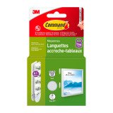 Languettes adhésives command 3M pour tableaux - Blister de 4 x 2
