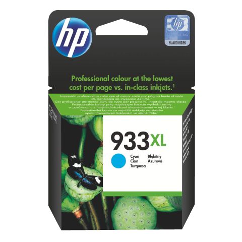 HP 933 XL cartucho original cian (CN054AE) de alta capacidad (825 páginas)