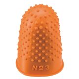 Thimble rubber 20 mm n° 3 orange - Bag of 12