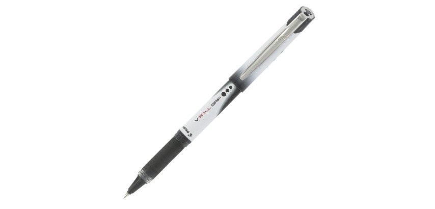 Stylo roller Pilot V-ball grip à capuchon pointe 0,5 mm - écriture fine