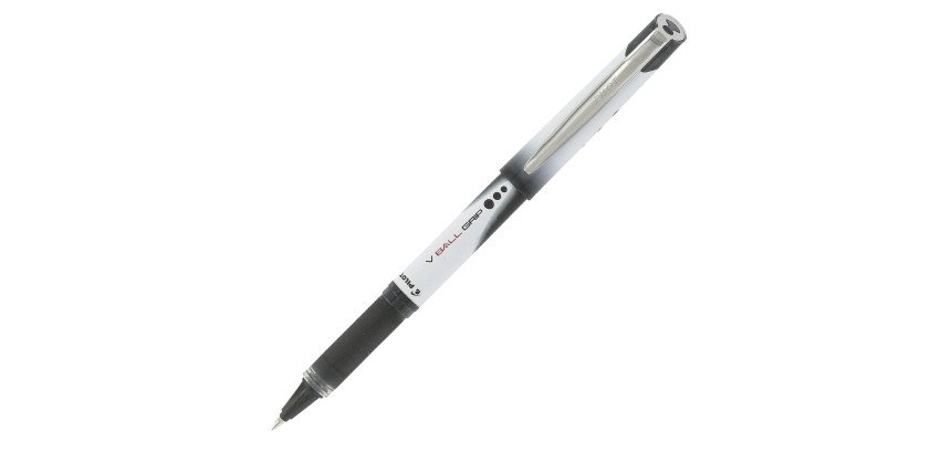 Stylo roller Pilot V-ball grip à capuchon pointe 0,5 mm - écriture fine