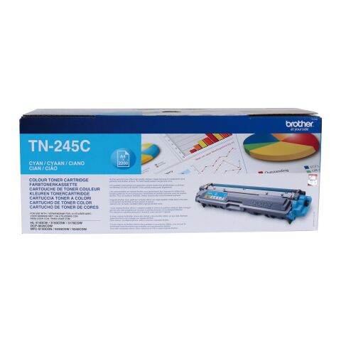 Brother TN-245 toner original cian de capacidad estándar (2200 páginas)