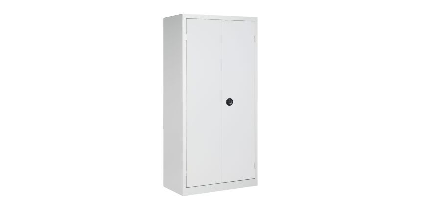Armoire d'atelier monobloc H 198 x L 100 x P 53 cm corps gris - portes grises