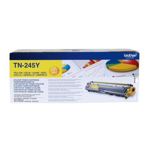 Brother TN-245 toner original amarillo de capacidad estándar (2200 páginas)