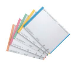 Tiras Identificadoras bordes a color Visores largos Carpetas colgantes para cajones