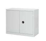 Armoire d'atelier monobloc H 100 x L 120 x P 53 cm corps gris - portes grises