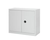 Armoire d'atelier monobloc H 100 x L 120 x P 53 cm corps gris - portes grises