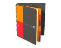 Cahier à spirales Oxford Organiserbook A4 24 x 32 cm - petits carreaux - 160 pages
