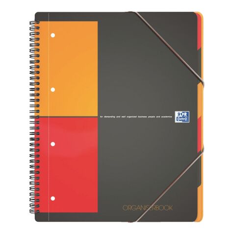 Cuaderno espiral Oxford International Organiserbook A4+ cuadros pequeños 160 páginas